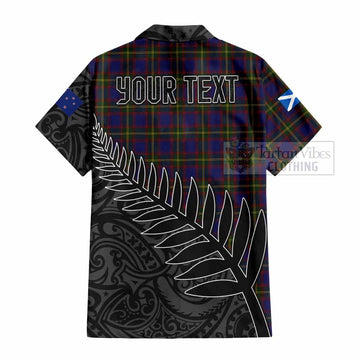 Durie Crest Tartan Hawaiian Shirt with New Zealand Silver Fern Half Style - Tartan Vibes Clothing
