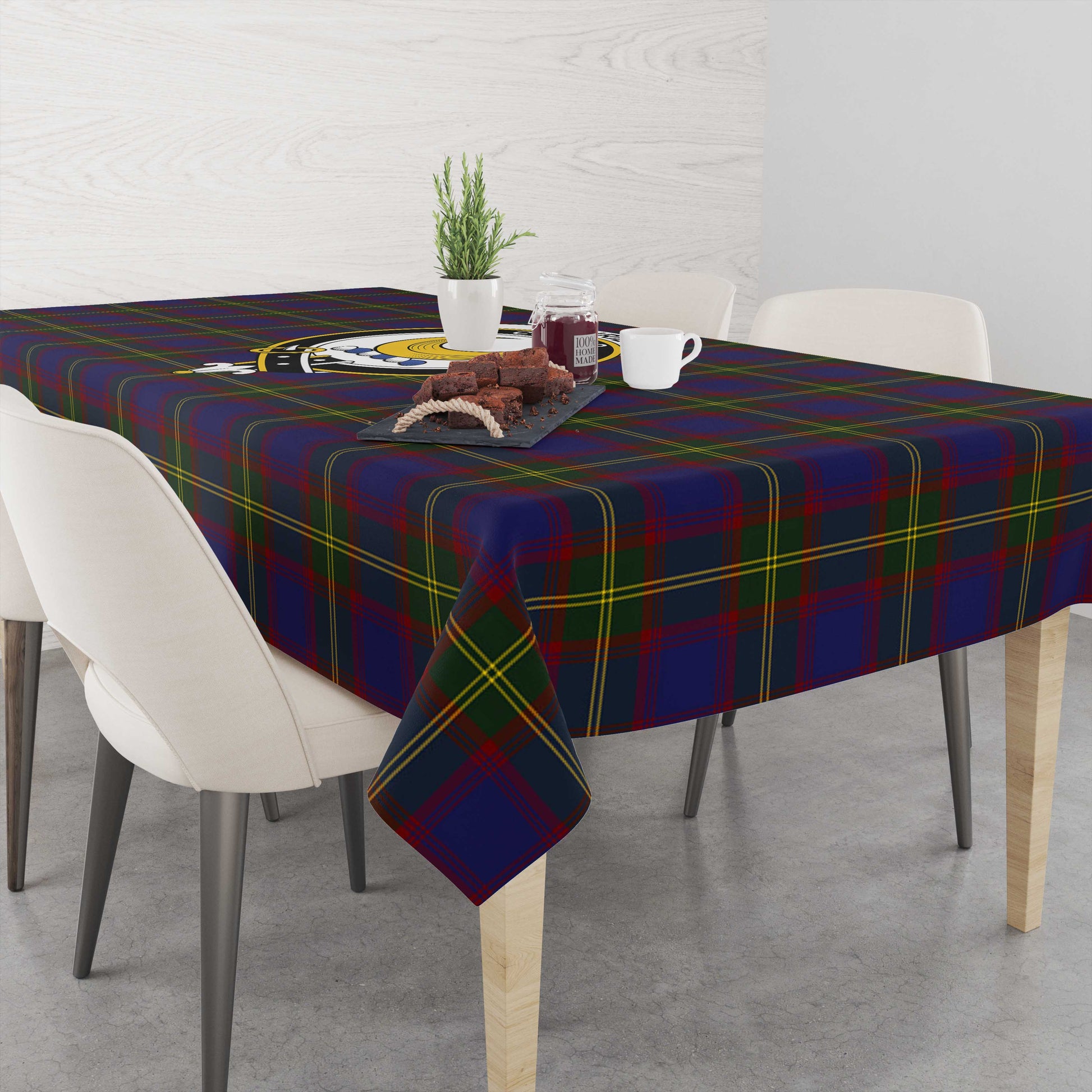 Durie Tartan Tablecloth with Family Crest M 39.4"x59"(100x150cm) - Tartan Vibes Clothing