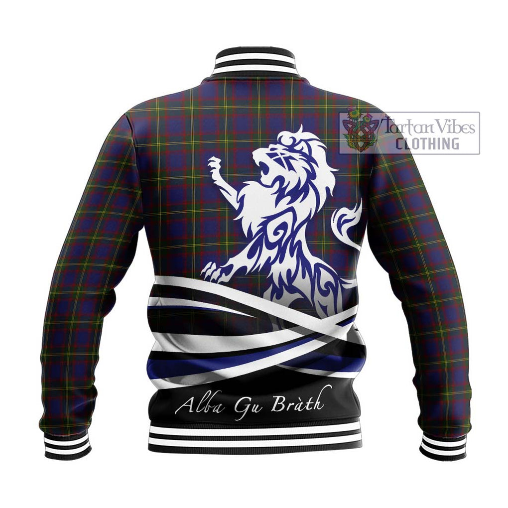Durie Tartan Baseball Jacket with Alba Gu Brath Regal Lion Emblem - Tartan Vibes Clothing