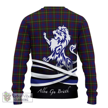 Durie Tartan Ugly Sweater with Alba Gu Brath Regal Lion Emblem - Tartan Vibes Clothing