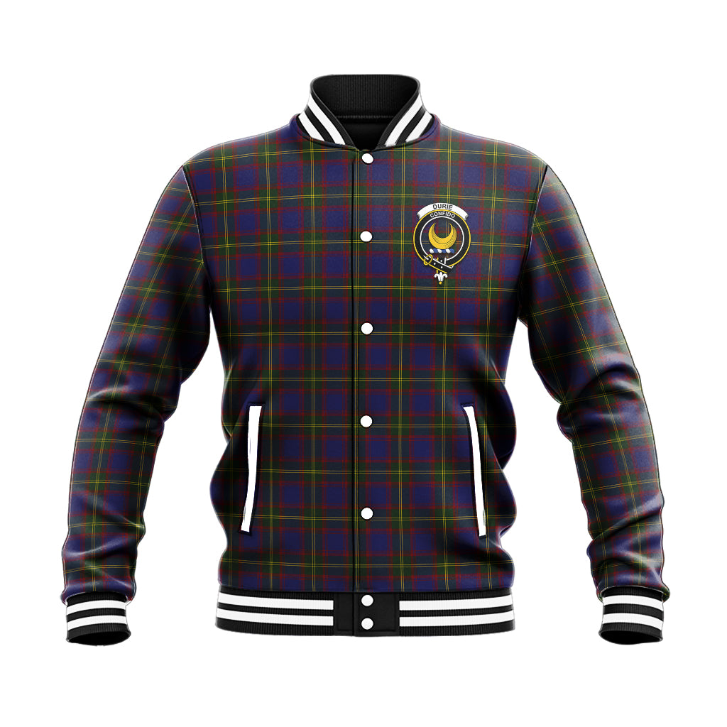 Durie Tartan Baseball Jacket with Family Crest - Tartan Vibes Clothing