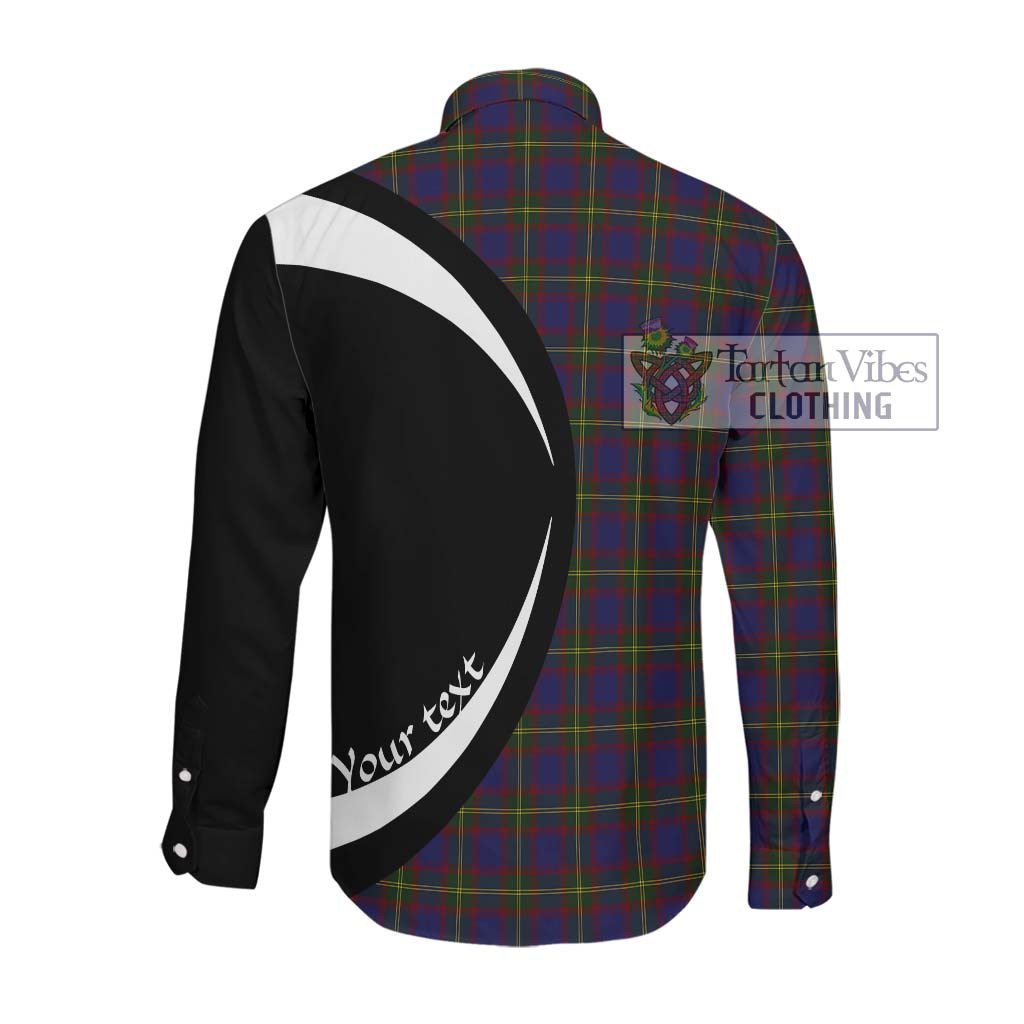 Durie Tartan Long Sleeve Button Up with Family Crest Circle Style Men's Shirt - Tartan Vibes Clothing