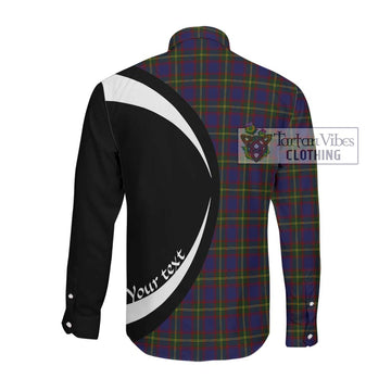 Durie Tartan Long Sleeve Button Up with Family Crest Circle Style Men's Shirt - Tartan Vibes Clothing