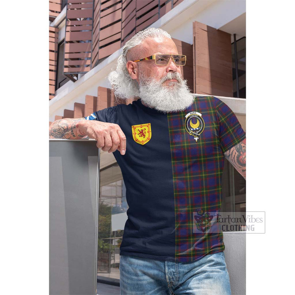 Durie Tartan Cotton T-shirt Alba with Scottish Lion Royal Arm Half Style Men's Shirt - Tartan Vibes Clothing