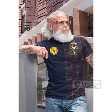 Durie Tartan Cotton T-shirt Alba with Scottish Lion Royal Arm Half Style Men's Shirt - Tartan Vibes Clothing