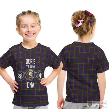 Durie Tartan Kid T-Shirt with Family Crest DNA In Me Style - Tartan Vibes Clothing
