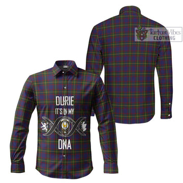 Durie Tartan Long Sleeve Button Shirt with Family Crest DNA In Me Style Men's Shirt - Tartanvibesclothing Shop