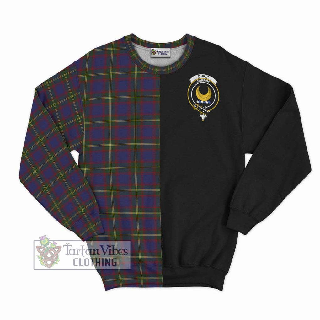 Durie Tartan Sweatshirt with Family Crest and Half Of Me Style - Tartan Vibes Clothing