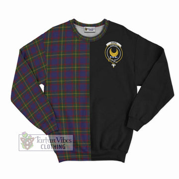 Durie Tartan Sweatshirt with Family Crest and Half Of Me Style - Tartan Vibes Clothing