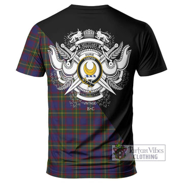 Durie Tartan T-Shirt with Family Crest and Military Logo Style - Tartan Vibes Clothing