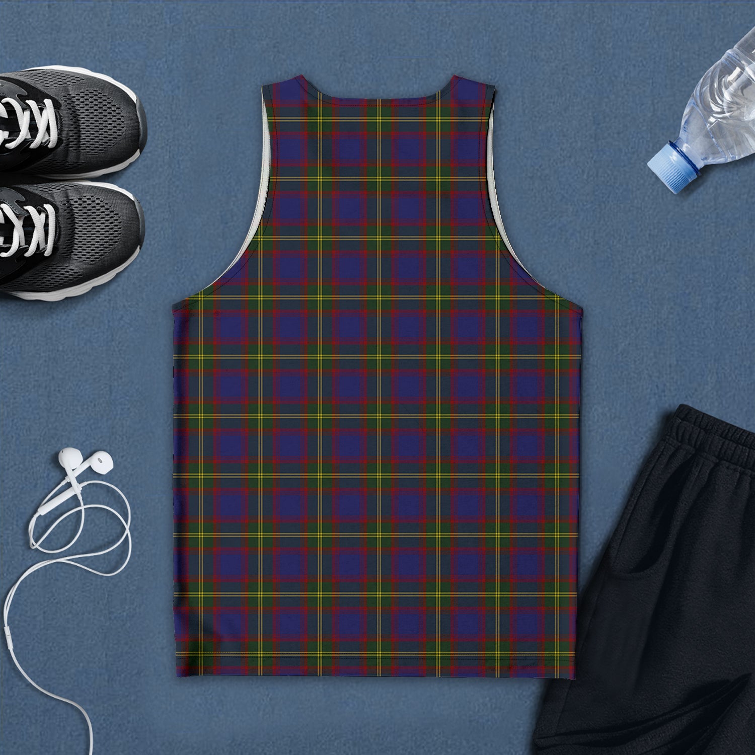 Durie Tartan Mens Tank Top with Family Crest - Tartan Vibes Clothing