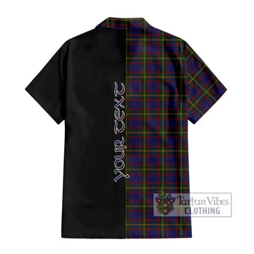 Durie Tartan Hawaiian Shirt with Family Crest and Half Of Me Style - Tartan Vibes Clothing