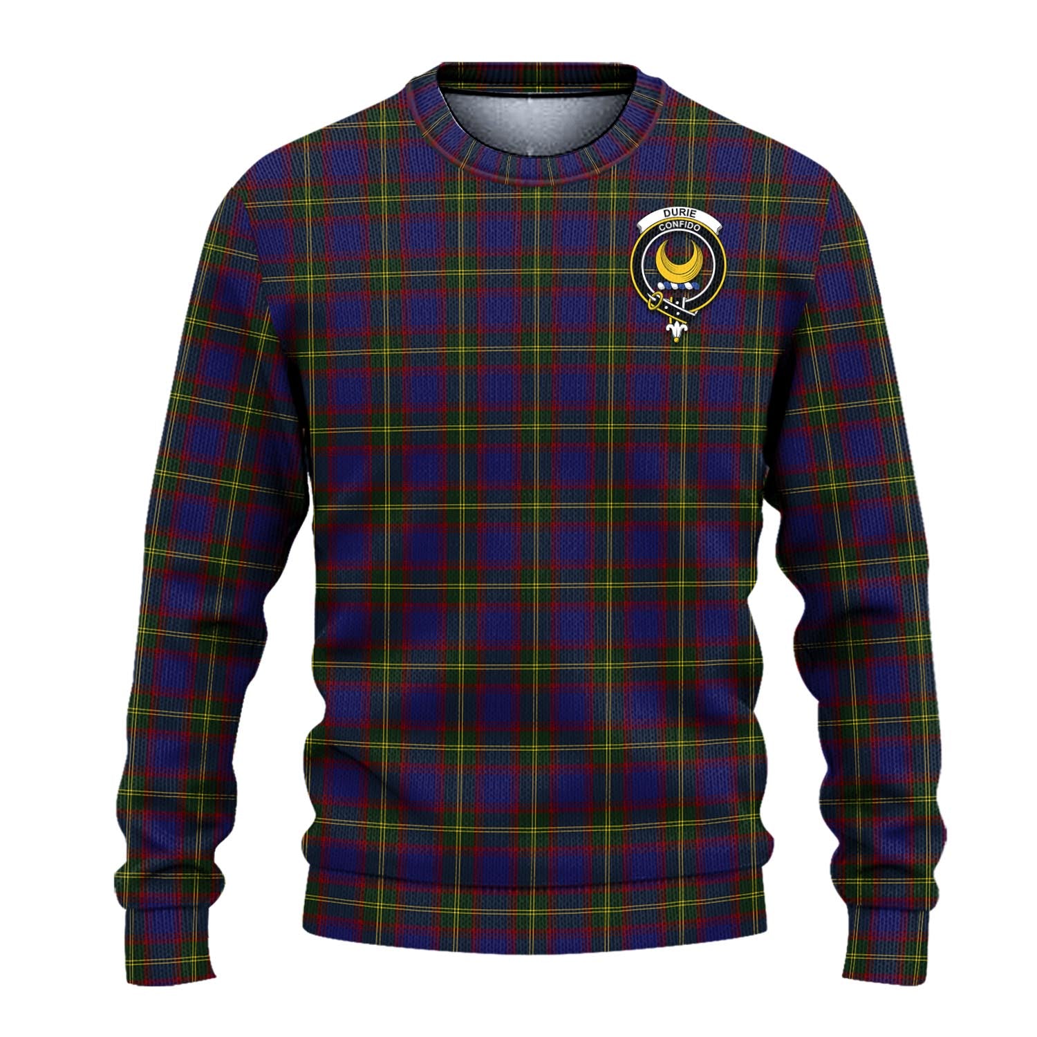 Durie Tartan Ugly Sweater with Family Crest - Tartan Vibes Clothing