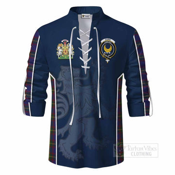 Durie Tartan Ghillie Kilt Shirt with Family Crest and Lion Rampant Vibes Sport Style - Tartan Vibes Clothing