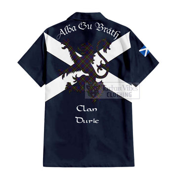 Durie Tartan Lion Rampant Hawaiian Shirt Proudly Display Your Heritage with Alba Gu Brath and Clan Name - Tartan Vibes Clothing
