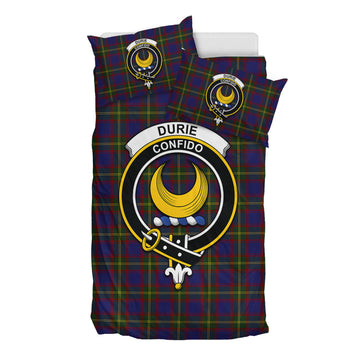 Durie Tartan Bedding Set with Family Crest - Tartan Vibes Clothing