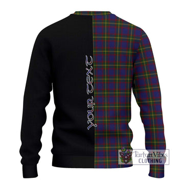Durie Tartan Ugly Sweater with Family Crest and Half Of Me Style - Tartan Vibes Clothing