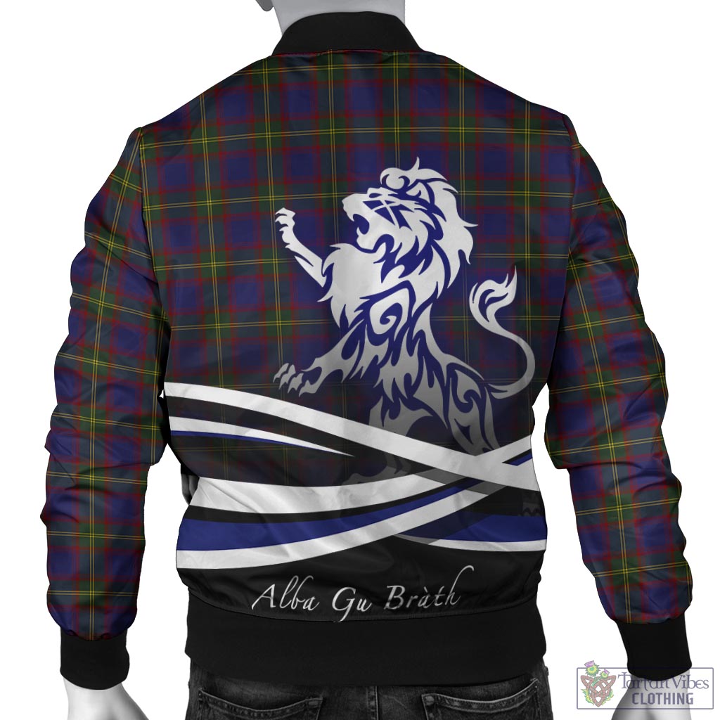 Durie Tartan Bomber Jacket with Alba Gu Brath Regal Lion Emblem - Tartan Vibes Clothing