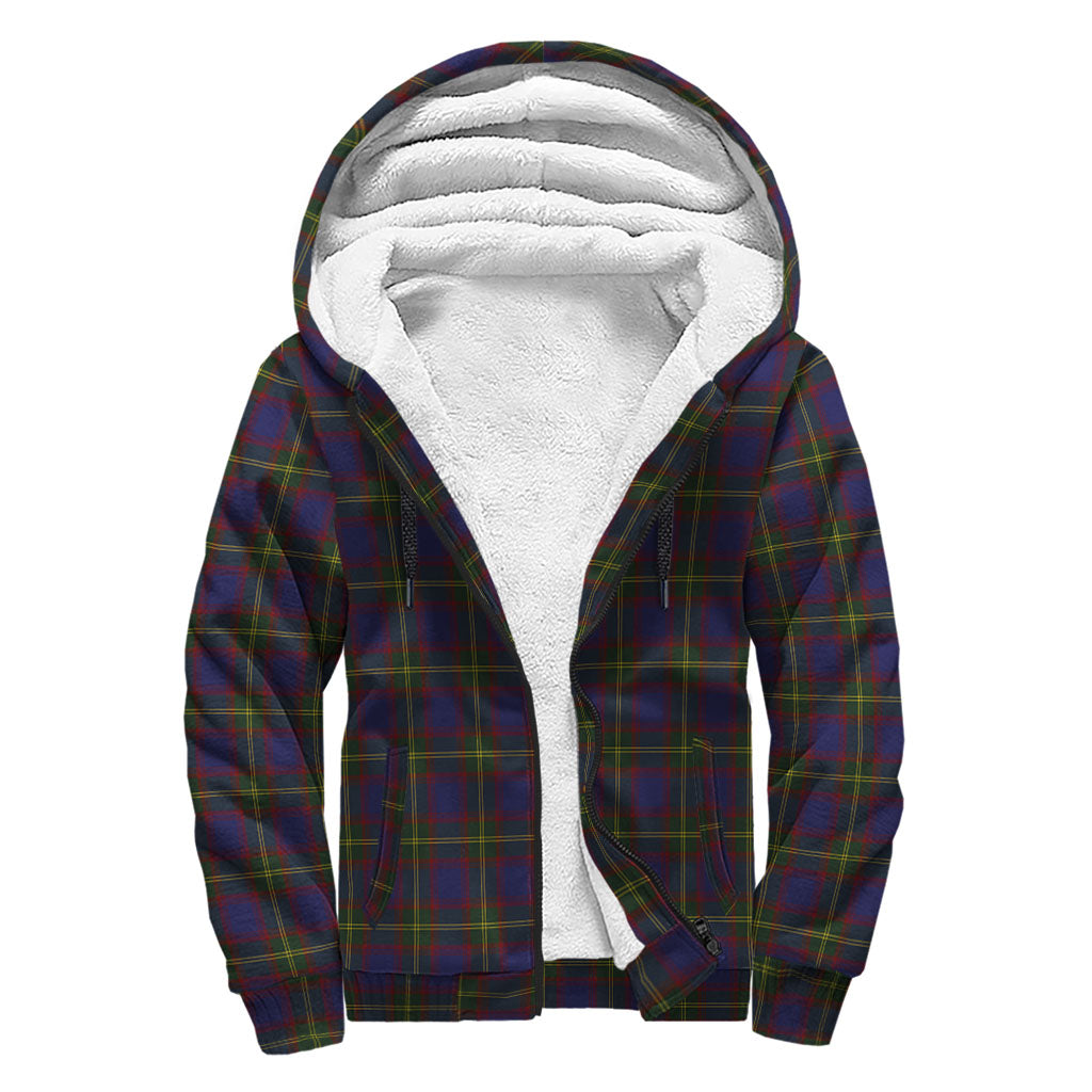 Durie Tartan Sherpa Hoodie with Family Crest - Tartan Vibes Clothing