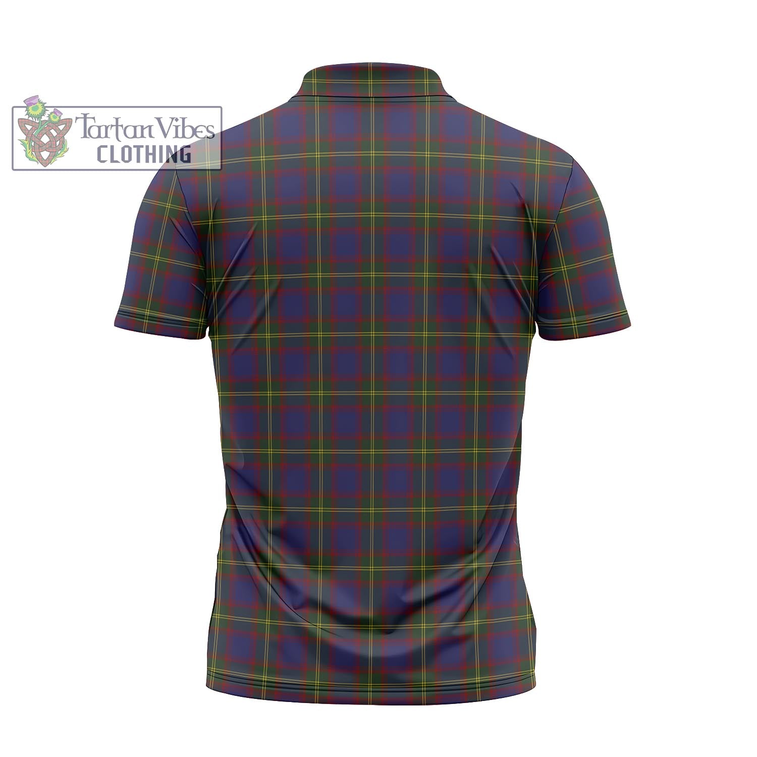 Tartan Vibes Clothing Durie Tartan Zipper Polo Shirt with Family Crest