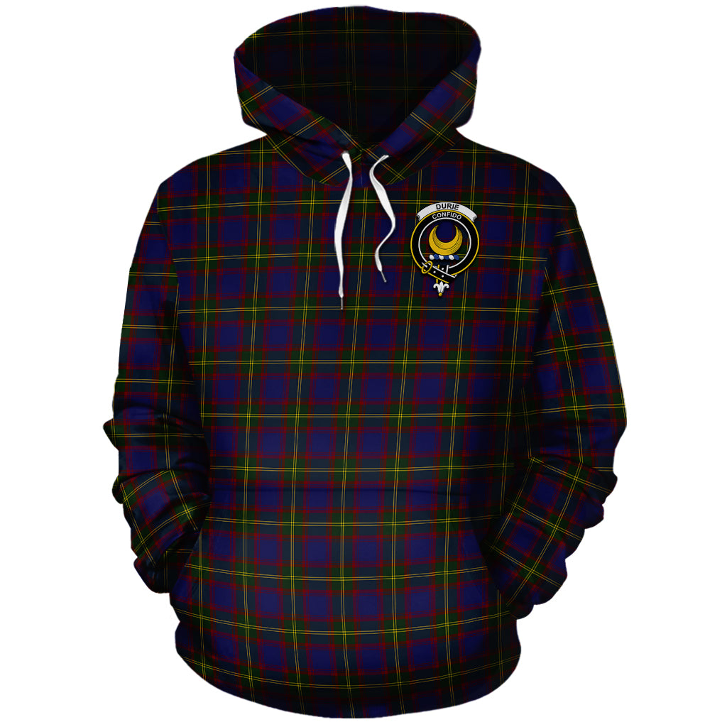 Durie Tartan Hoodie with Family Crest - Tartan Vibes Clothing