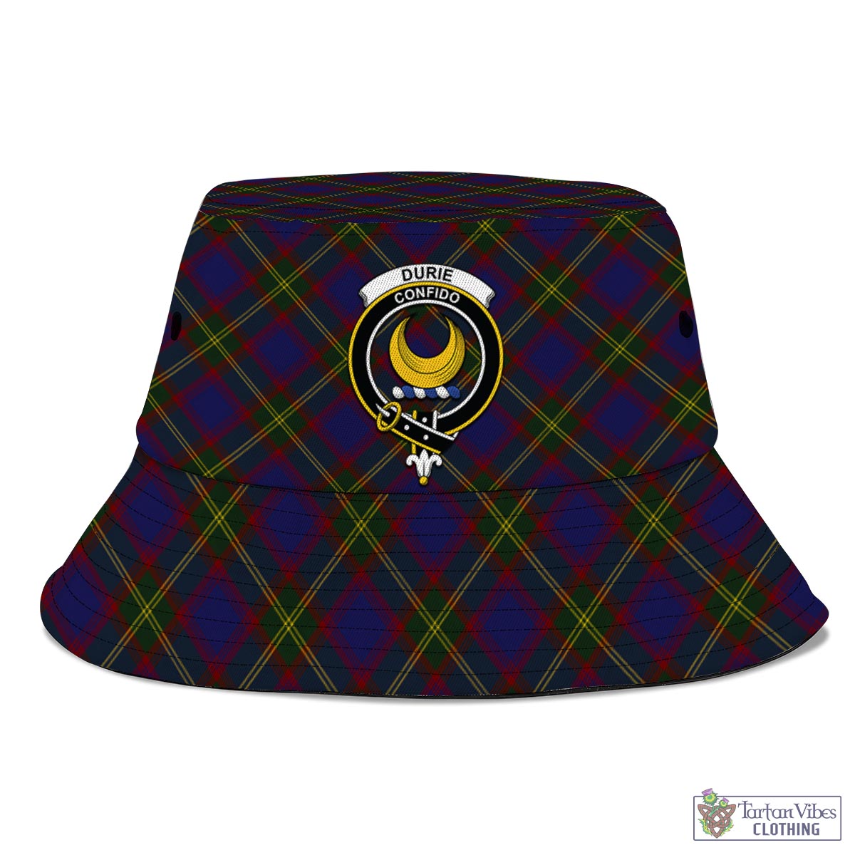 Durie Tartan Bucket Hat with Family Crest - Tartan Vibes Clothing