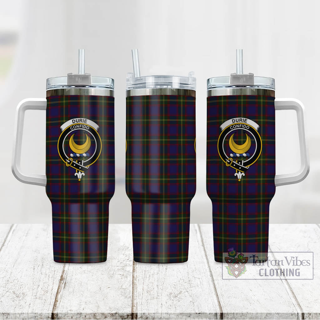 Durie Tartan Tumbler with Handle with Family Crest - Tartan Vibes Clothing