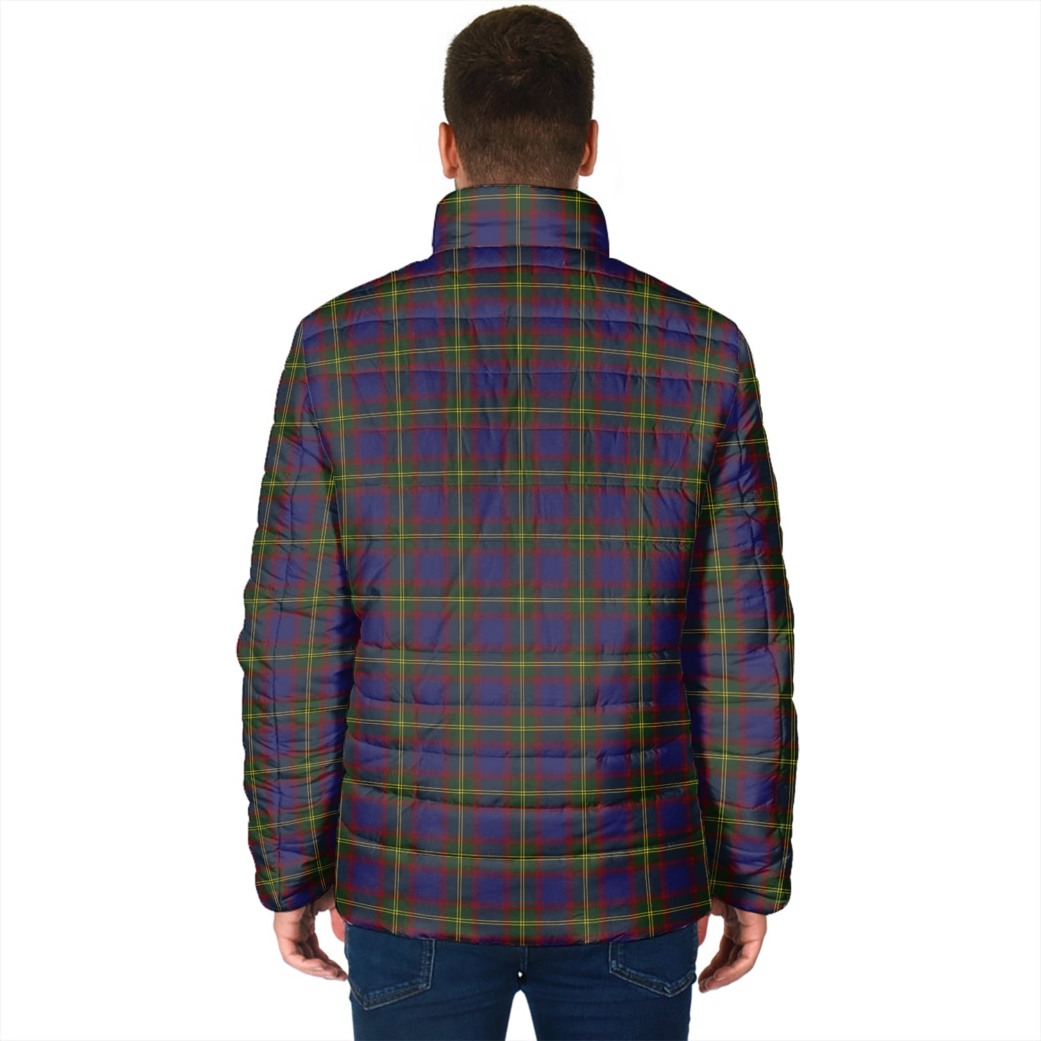 Durie Tartan Padded Jacket with Family Crest - Tartan Vibes Clothing