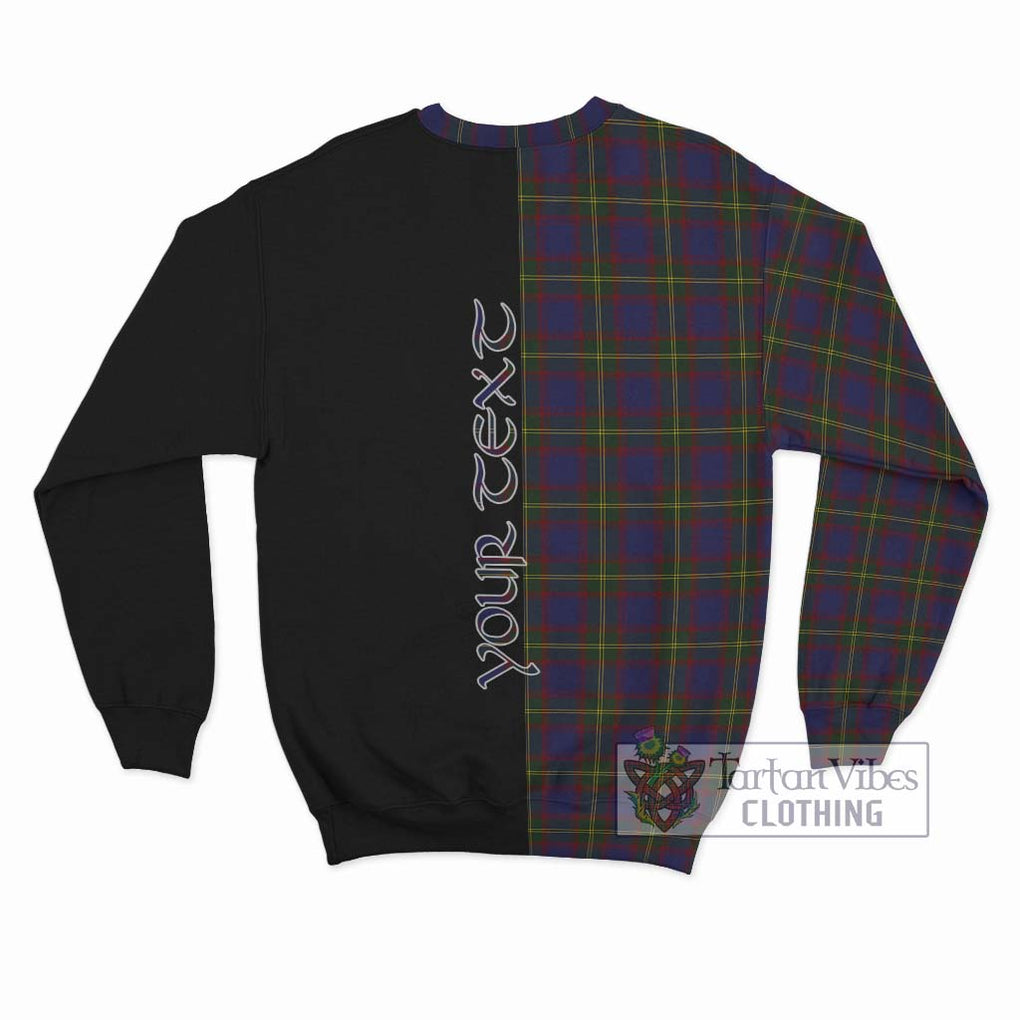 Durie Tartan Sweatshirt with Family Crest and Half Of Me Style - Tartan Vibes Clothing