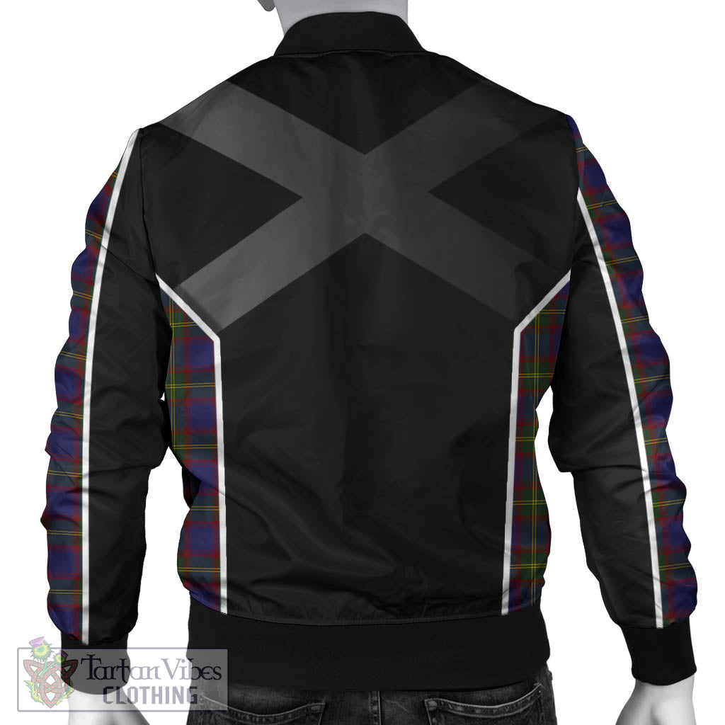 Durie Tartan Bomber Jacket with Family Crest and Scottish Thistle Vibes Sport Style - Tartan Vibes Clothing