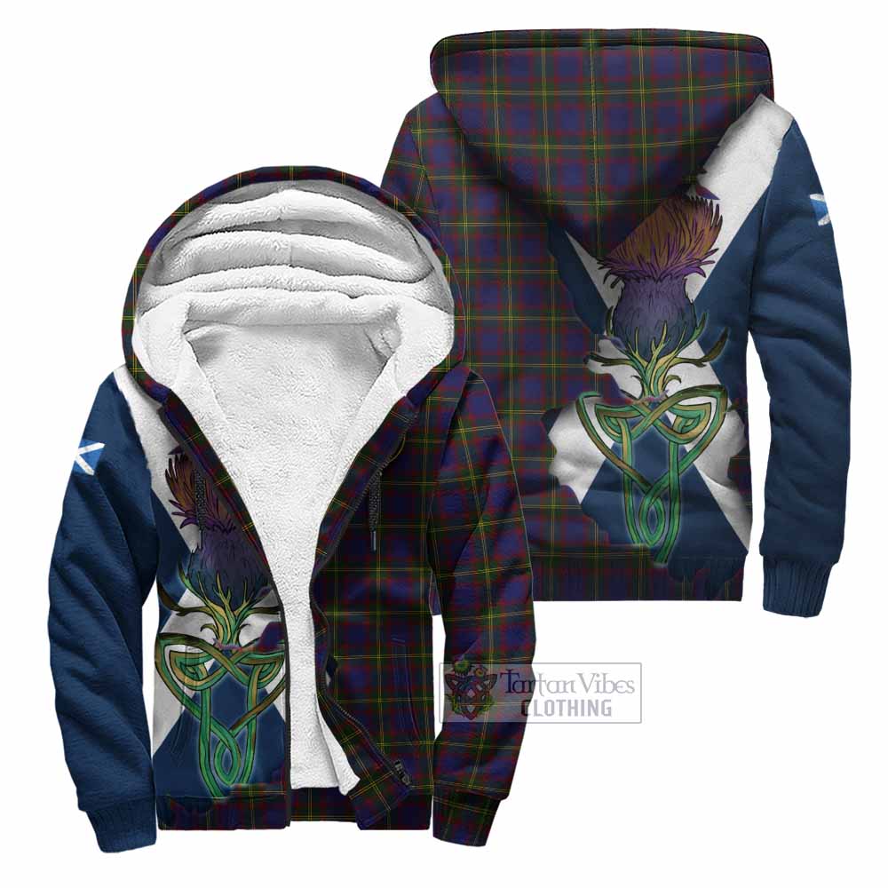 Durie Tartan Family Crest Sherpa Hoodie Scottish Thistle Celtic Inspired Unisex - Tartan Vibes Clothing