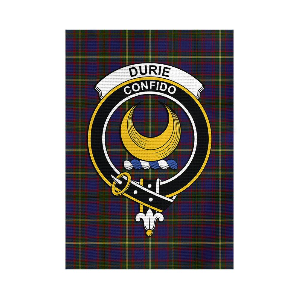 Durie Tartan Garden Flag with Family Crest - Tartan Vibes Clothing