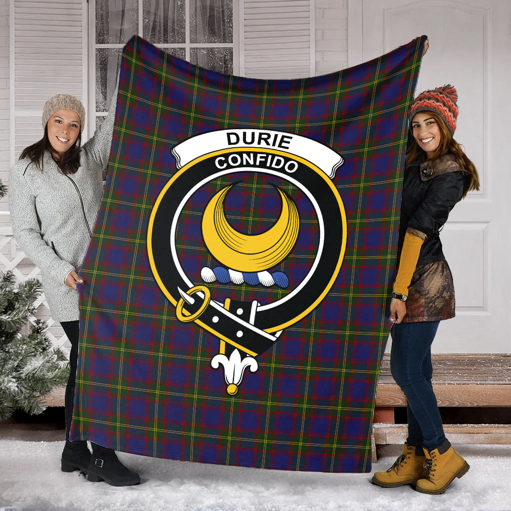 Durie Tartan Blanket with Family Crest - Tartan Vibes Clothing