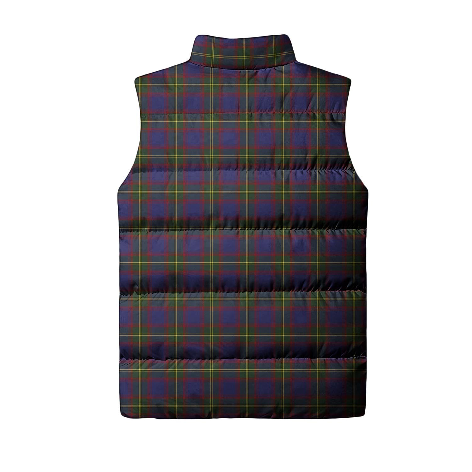 Durie Tartan Sleeveless Puffer Jacket with Family Crest - Tartan Vibes Clothing