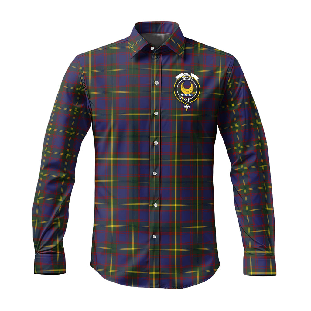 Durie Tartan Long Sleeve Button Up Shirt with Family Crest Men's Shirt - Tartan Vibes Clothing