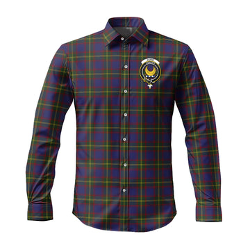 Durie Tartan Long Sleeve Button Up Shirt with Family Crest Men's Shirt - Tartan Vibes Clothing