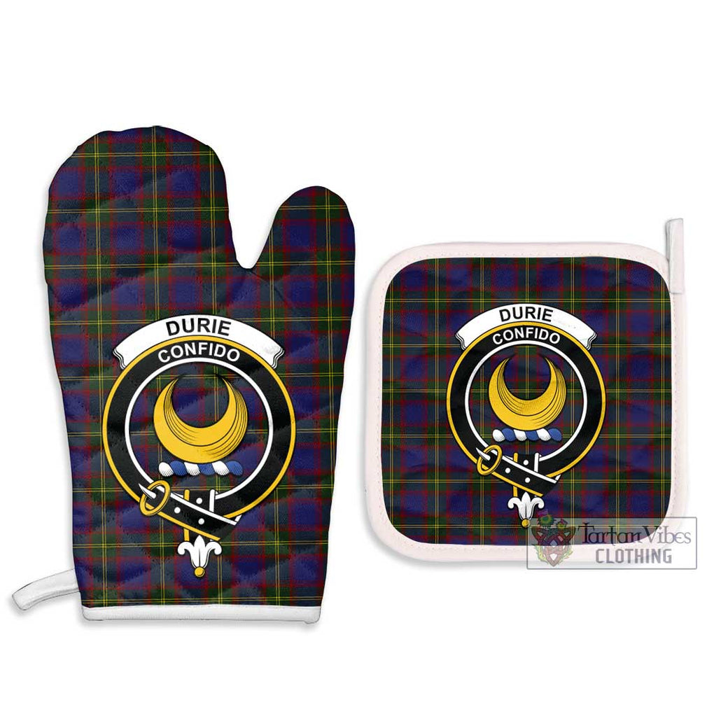 Durie Tartan Combo Oven Mitt & Pot-Holder with Family Crest - Tartan Vibes Clothing