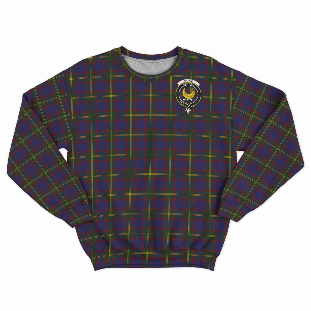 Durie Tartan Sweatshirt with Family Crest - Tartan Vibes Clothing