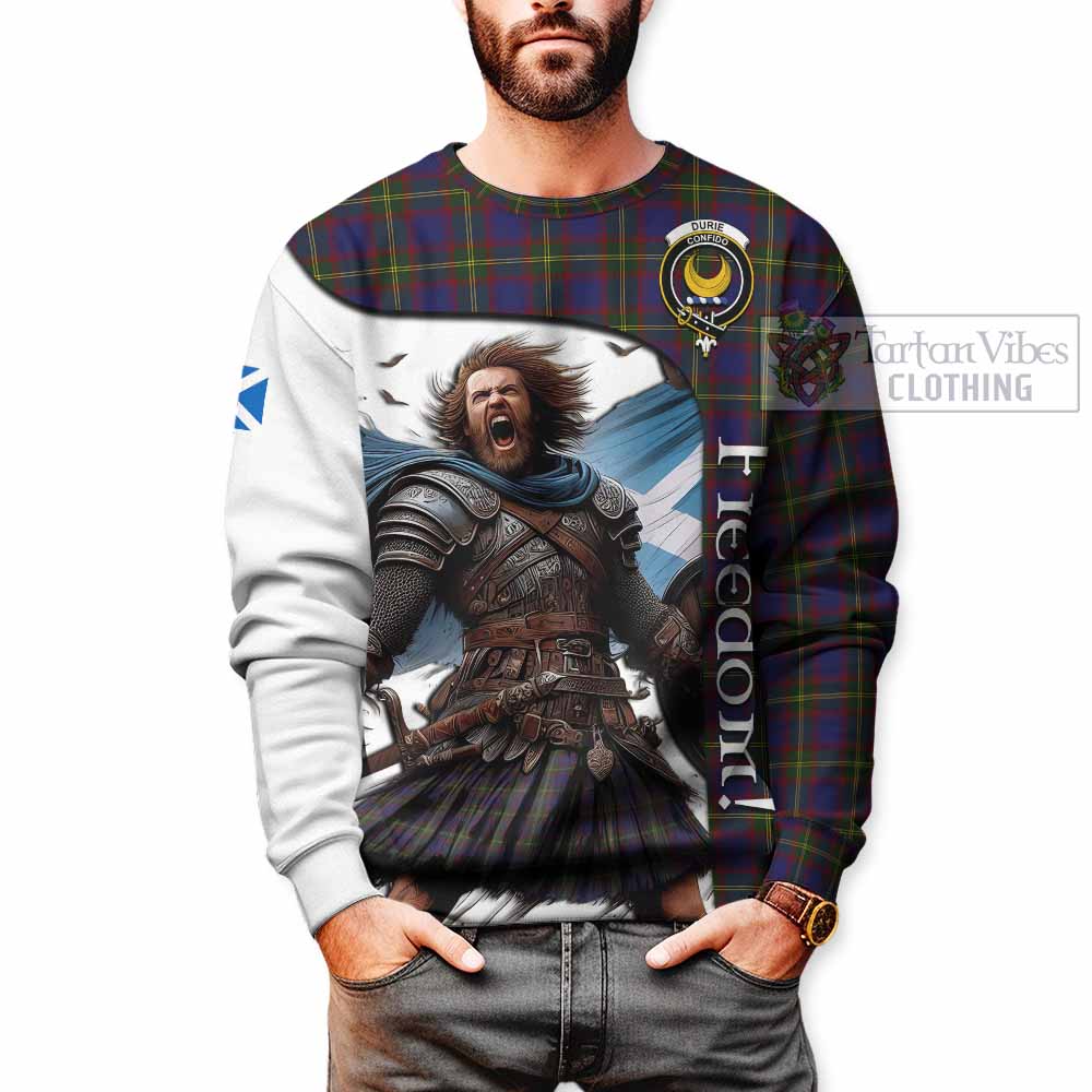 Durie Crest Tartan Sweatshirt Inspired by the Freedom of Scottish Warrior - Tartan Vibes Clothing