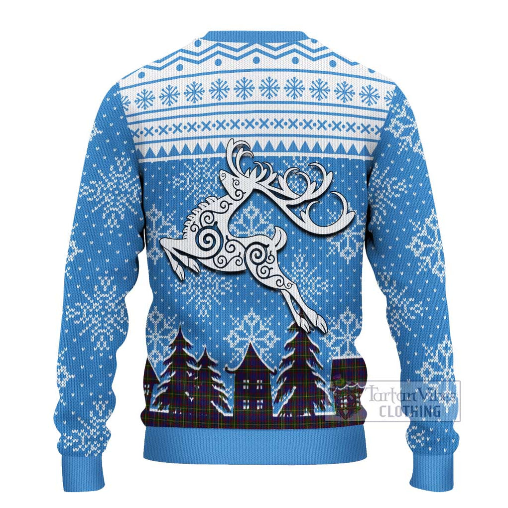 Durie Clan Christmas Ugly Sweater Celtic Reindeer Style - Tartan Vibes Clothing