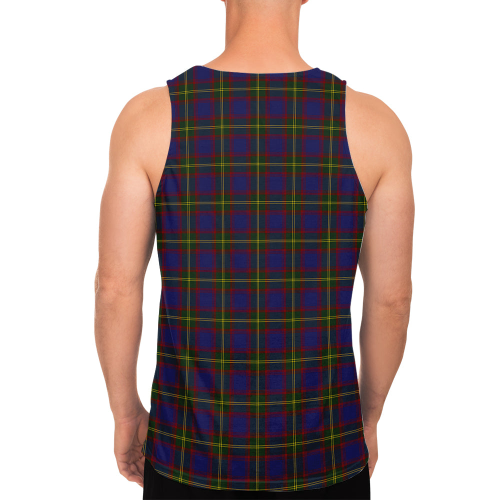 Durie Tartan Mens Tank Top with Family Crest - Tartan Vibes Clothing