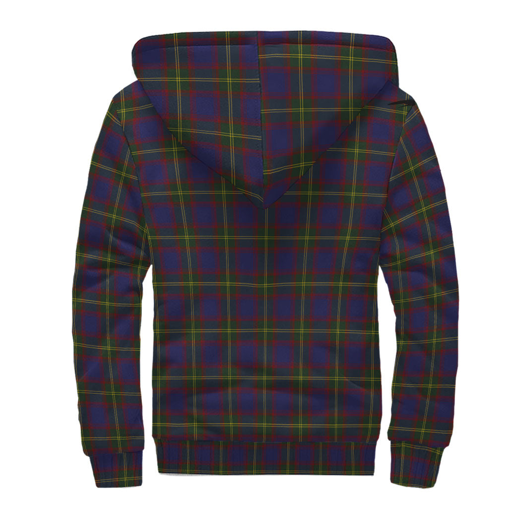Durie Tartan Sherpa Hoodie with Family Crest - Tartan Vibes Clothing