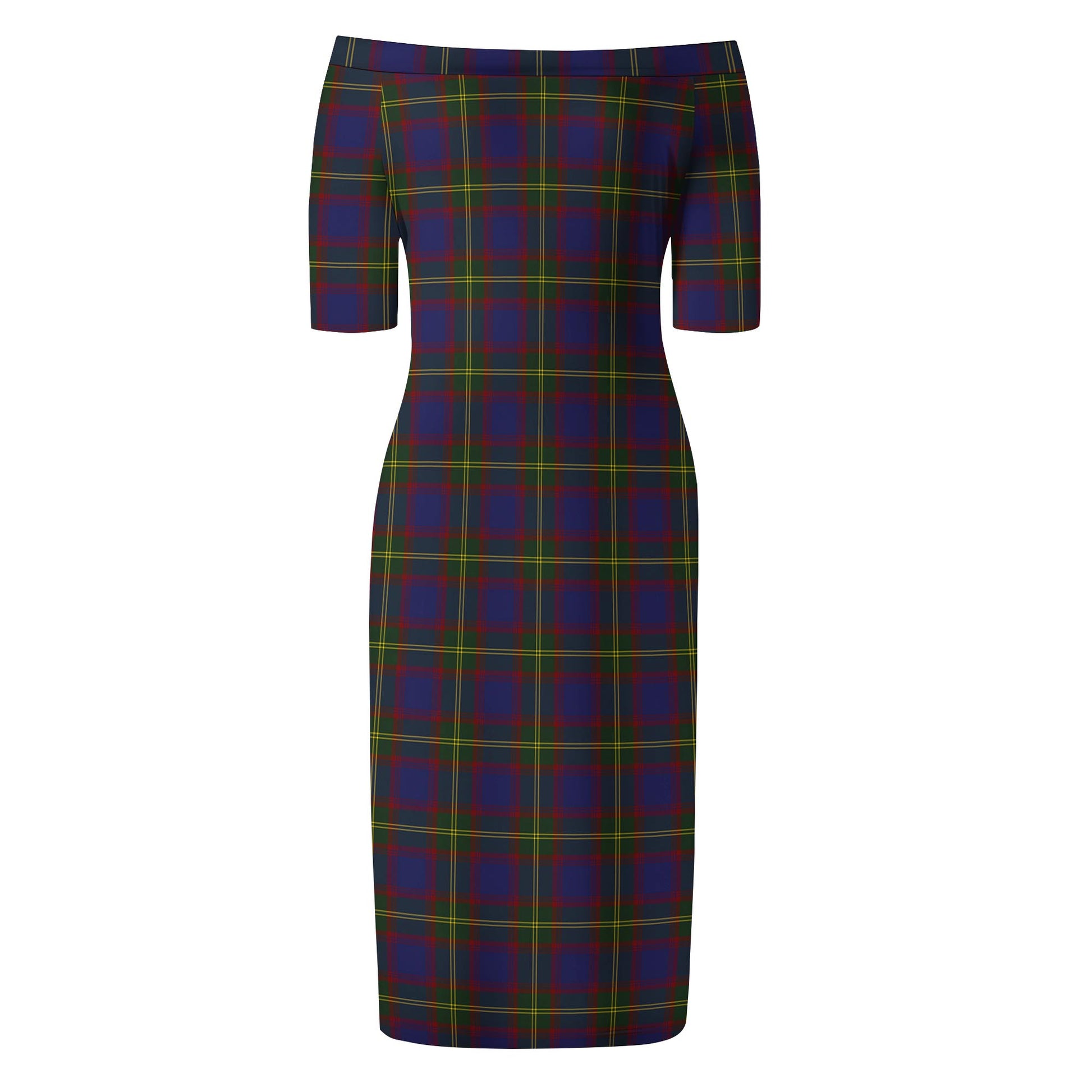 Durie Tartan Off Shoulder Lady Dress - Tartan Vibes Clothing