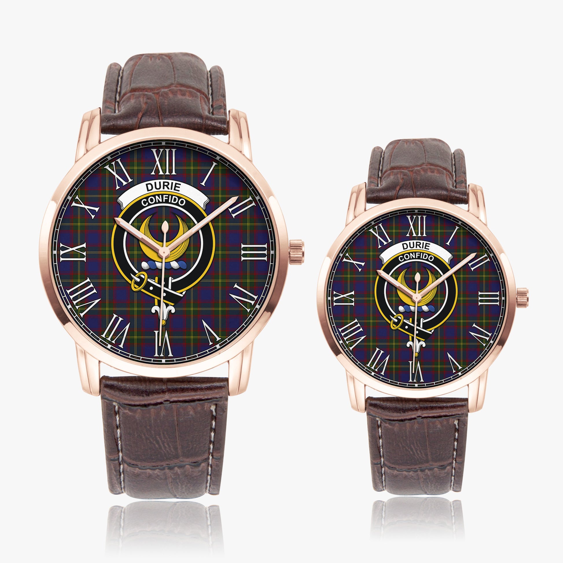 Durie Tartan Family Crest Leather Strap Quartz Watch - Tartan Vibes Clothing