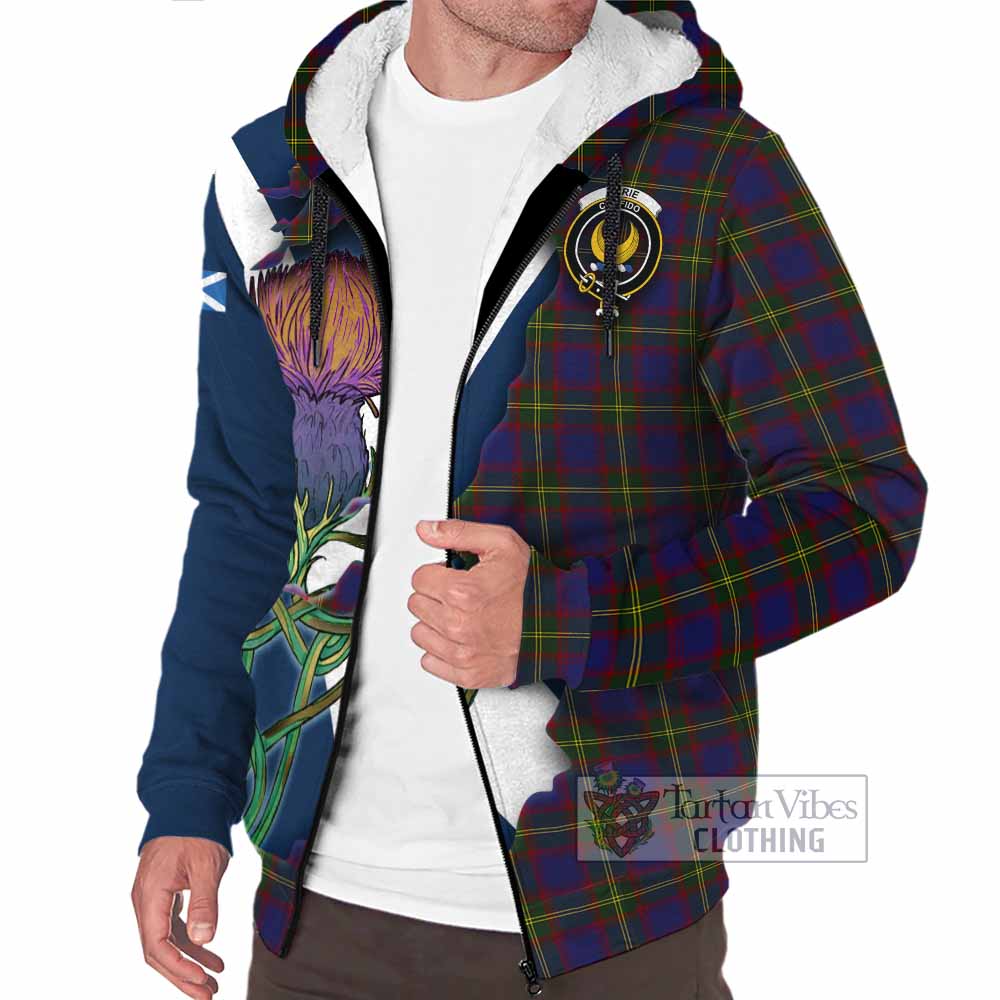 Durie Tartan Family Crest Sherpa Hoodie Scottish Thistle Celtic Inspired - Tartan Vibes Clothing