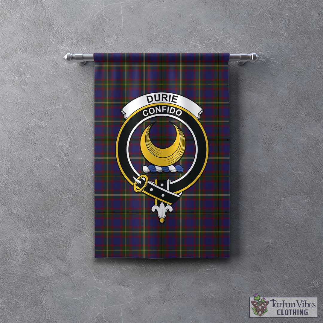 Durie Tartan Gonfalon, Tartan Banner with Family Crest - Tartan Vibes Clothing