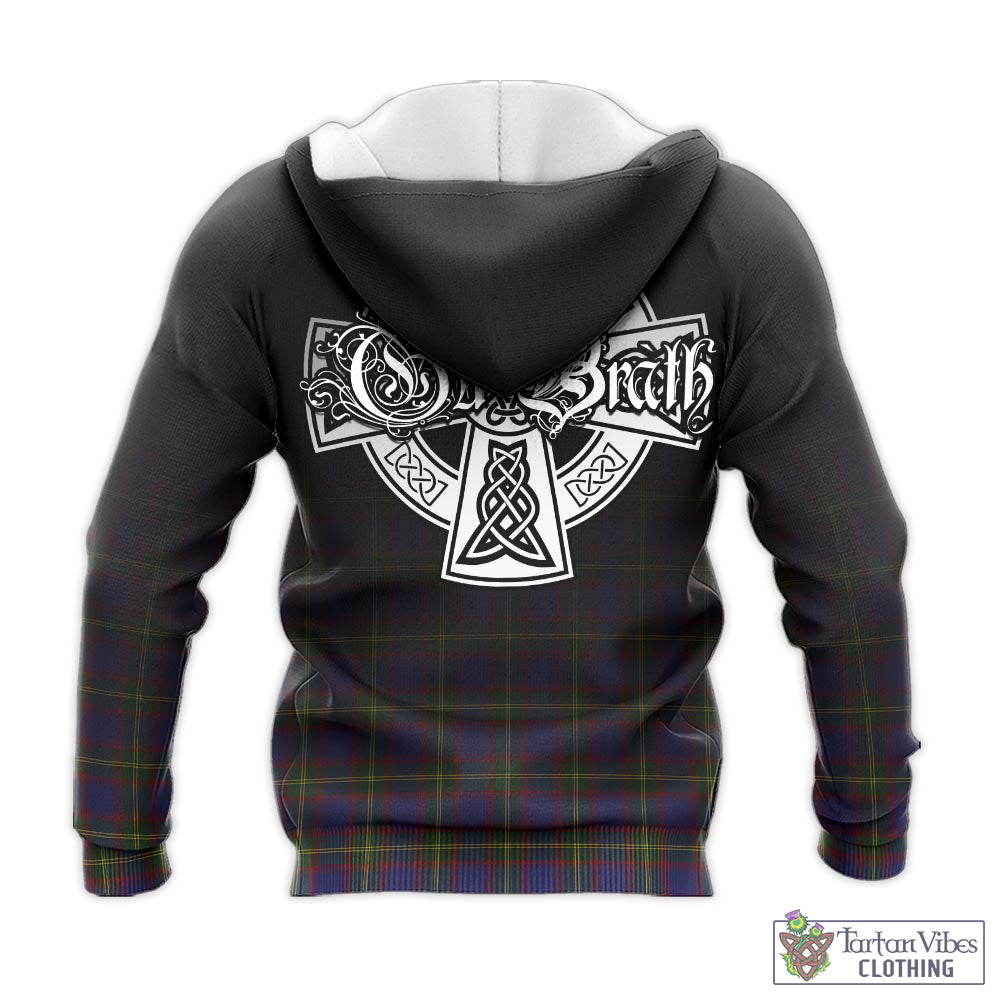 Durie Tartan Knitted Hoodie Featuring Alba Gu Brath Family Crest Celtic Inspired - Tartan Vibes Clothing