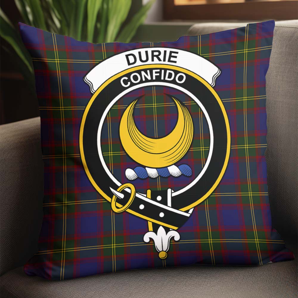Durie Tartan Pillow Cover with Family Crest - Tartan Vibes Clothing