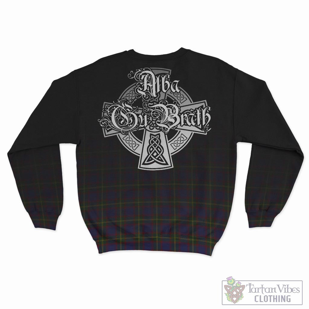 Durie Tartan Sweatshirt Featuring Alba Gu Brath Family Crest Celtic Inspired - Tartan Vibes Clothing