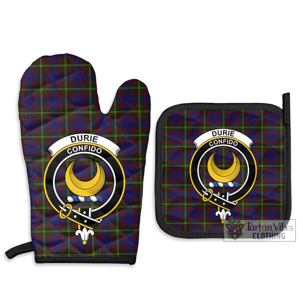 Durie Tartan Combo Oven Mitt & Pot-Holder with Family Crest - Tartan Vibes Clothing